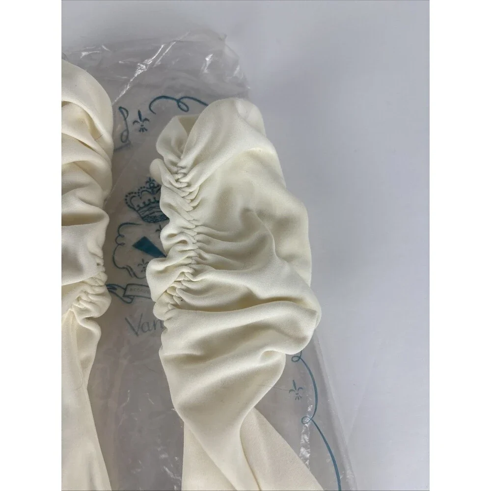VTG Van Raalte Runched Gloves White Size 7 1/2 14